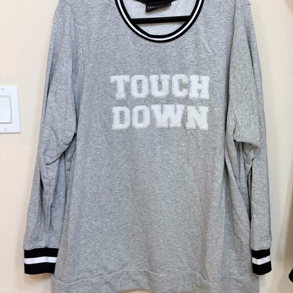 Lane Bryant Gray 'Touch Down' Sweatshirt